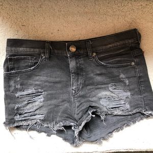 Black Jean Shorts